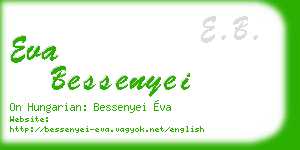 eva bessenyei business card
